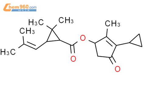 51921 93 822 二甲基 3 2 甲基 1 丙烯基 3 环丙基 2 甲基 4 氧代 2 环戊烯 1 环丙烷羧酸酯化学式、结构