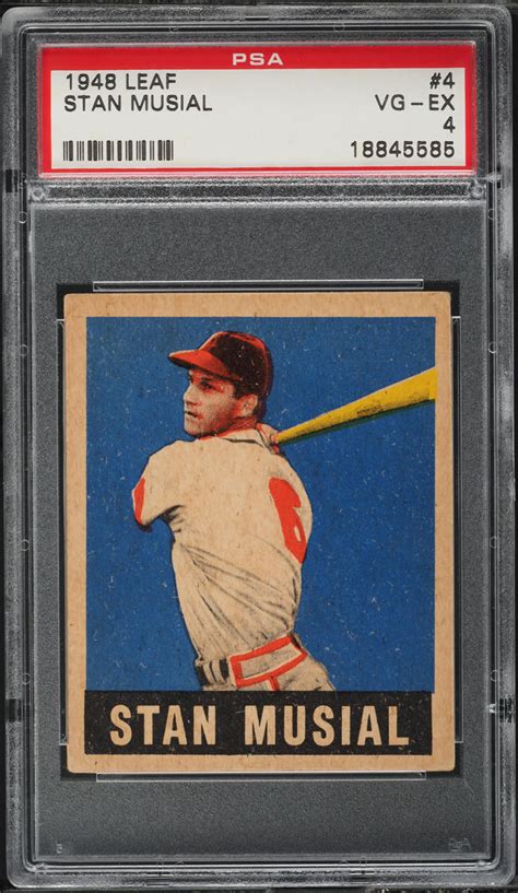 Leaf Stan Musial Rookie Psa Vgex Weekly Sunday Auction