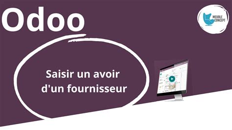 Odoo Créer une facture AVOIR fournisseur avec une remise et sa