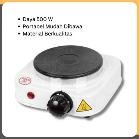 Jual Kompor Listrik Hot Plate Electric Cooking Kompor Induksi W Shopee Indonesia