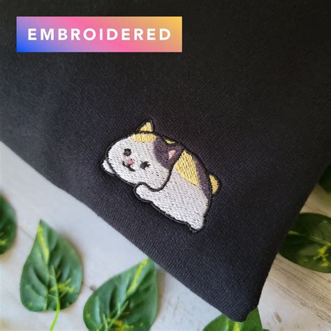 Relaxed Fat Cat Hoodie Ffxiv Embroidered Unisex Hoodie Final Fantasy 14