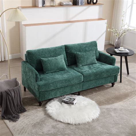 68 Sectional Couch Mid Century Modern Love Seat Comfy Oversized 2