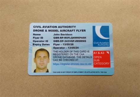 Uk Caa A A Drone Model Aircraft Operator Id Card Holder Lanyard And