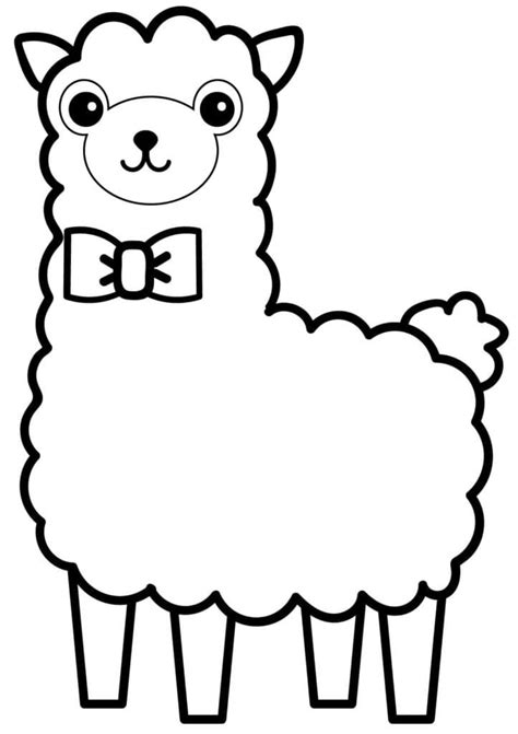 Coloriage Lama Très Mignon Télécharger Et Imprimer Gratuit Sur