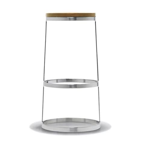 Aro Stool With Wood Seat - CA Modern Home