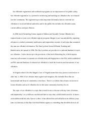 Sex Offender Registration And Notification Programs Are An Important Tool For Public Safety Docx