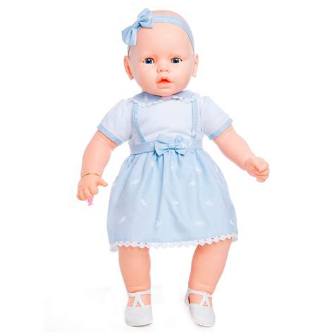 boneca meu bebe vestido azul estrela toymania toymania