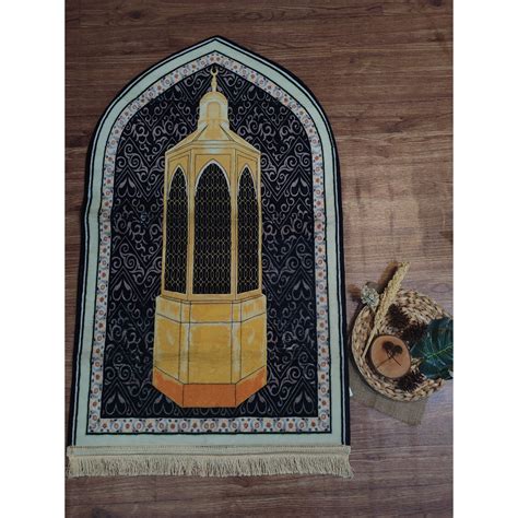 Jual Sajadah Kubah Al Aqsa Besar Motif D Bulu Anti Licin Slip Tebal