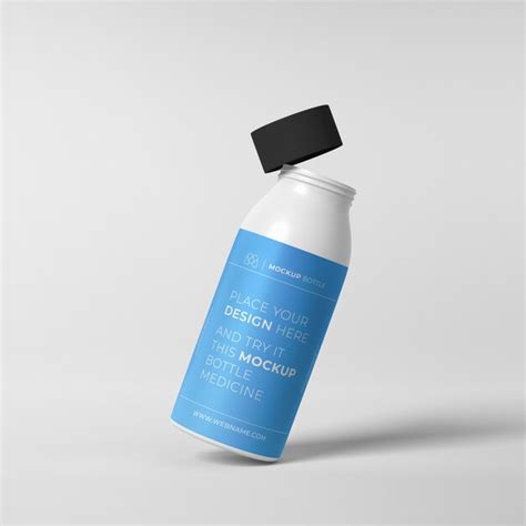 Premium PSD Medicine Bottle Mockup Design