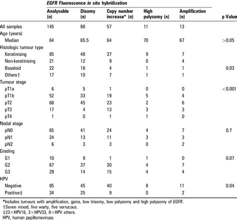 Egfr Copy Number Increase And Clinicopathological Features Of Invasive