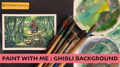 Paint With Me Relaxing Painting Tutorial Studio Ghibli Background