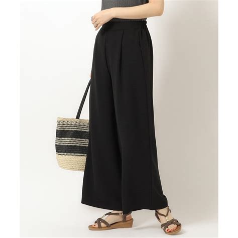 キューティーブロンド Cutie Blonde セットアップ可麻調イージーワイドパンツ ブラック 019 ファッション通販 MAGASEEK マガシーク