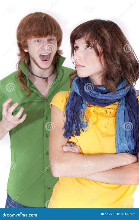 Man Shouting At Woman Stock Photo Image Of Angry Isolated 11725010