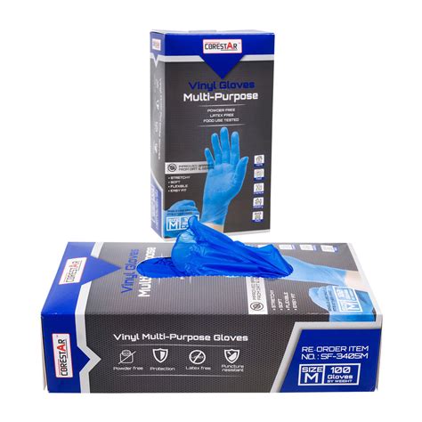 Wholesale 100 Count Vinyl Gloves - Medium - Blue | DollarDays