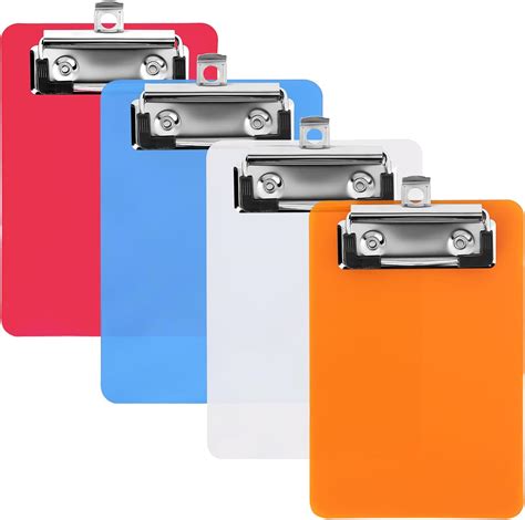 Amazon 4Pcs Mini Clipboard 4 X 6 Plastic Colorful Mini