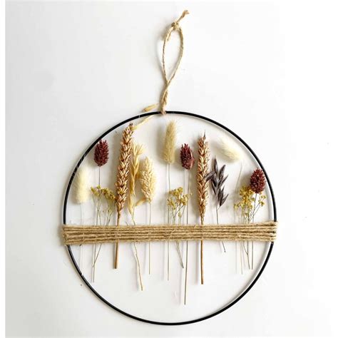 Handmade Zwarte Ring Met Droogbloemen Nude Cm Yourownhome