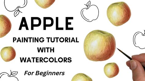 Apple Painting Tutorial With Watercolor 🍎 For Beginners 🍎 Realistic