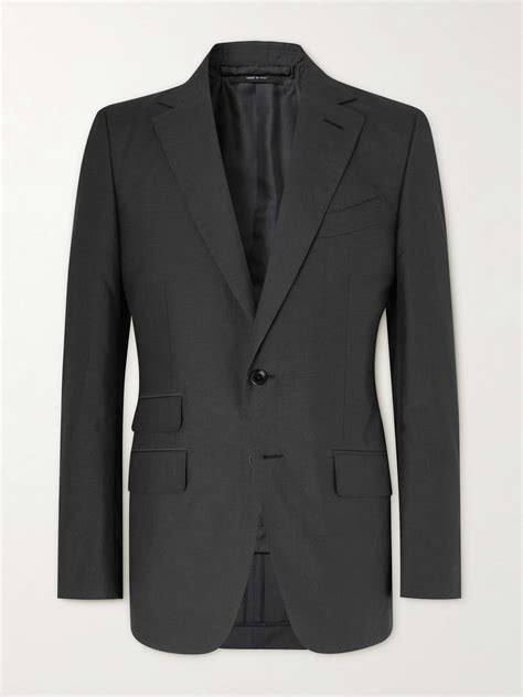 Black O Connor Slim Fit Silk Linen And Wool Blend Blazer Tom Ford