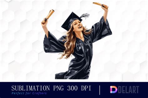 Graduation Girl Clipart Graduation Cap Graphic By Delartcreation