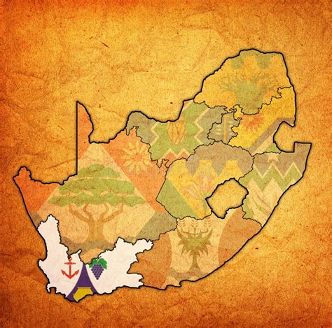 Western Cape Region On Administration Map Of South Africa Stock Photo