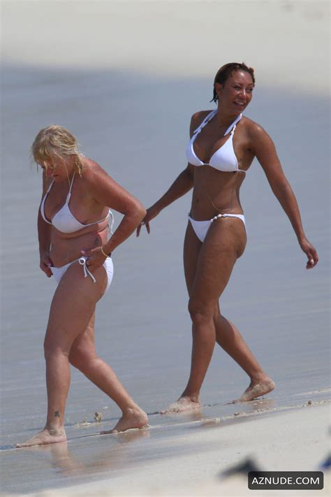 Melanie Brown Sexy Photos Enjoying Hervacation In A White Bikini In Hawaii Aznude