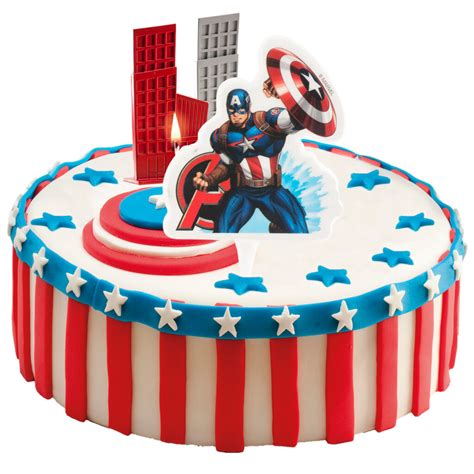 Display 12 Avengers” Captain America 2d Birthday Candles 75 Cm Dekora