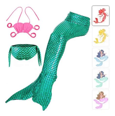 Bikini Para Ni Os En Forma De Cola De Sirena Con Aletas Meses Sin Inter S