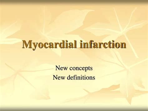 Ppt Myocardial Infarction Powerpoint Presentation Free Download Id