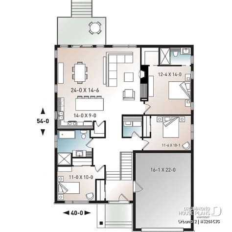 Single Floor 3 Bedroom House Plans With Garage | Viewfloor.co