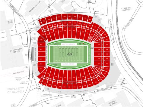 Sanford Stadium Virtual Seating Map | Cabinets Matttroy