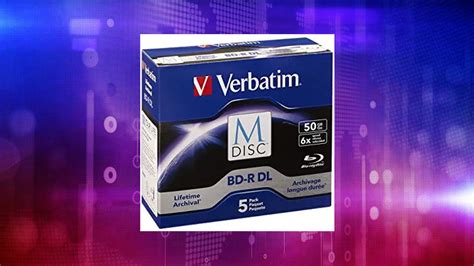 Verbatim M-Disc BD-R DL 50GB 6X with Branded Surface - 5pk Jewel Case ...