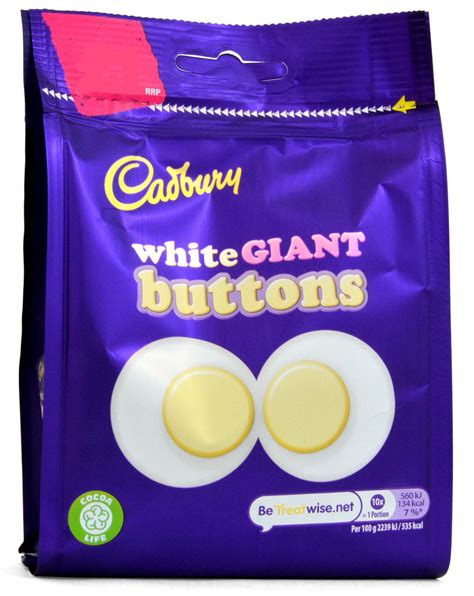 Michelles Specialities Cadbury White Giant Buttons G