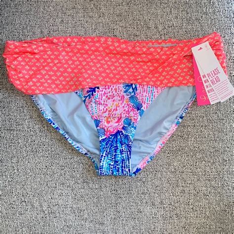 Lilly Pulitzer Swim Lilly Pulitzer Lagoon Sarong Hipster Bikini Bottom Poshmark