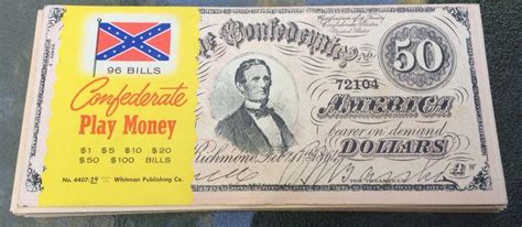 Vintage Whitman Confederate Play Money 1960 94 Bills 1 S 5 S 10 S 20 S 50 S 100 1754731262