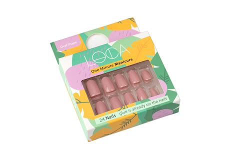 Loca Oval Shape Nails Pink Nude
