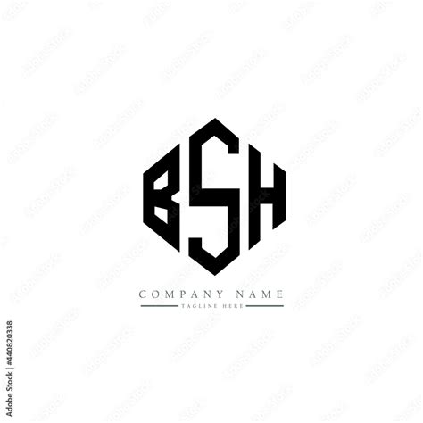 BSH letter logo design with polygon shape. BSH polygon logo monogram ...