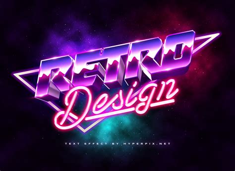 3d 80s Text Effect Free Behance