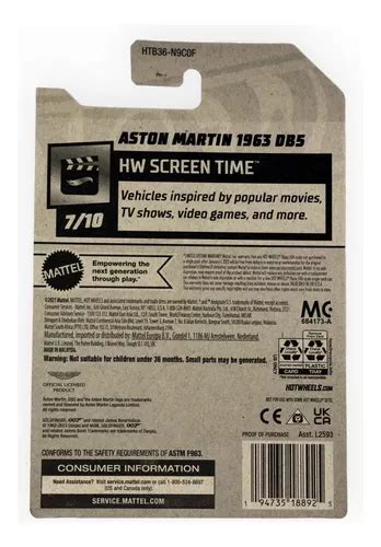 Hot Wheels Aston Martin Db Hw Screen Time Plata Env O Gratis