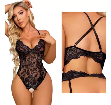 Body Lingerie Sexy Rendado Sedu O Abertura Parcelamento Sem Juros