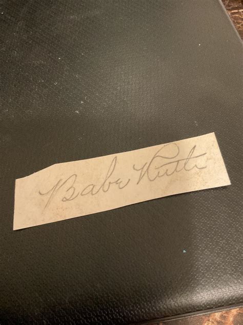 Babe Ruth Signed Cut Autograph Estatesales Org