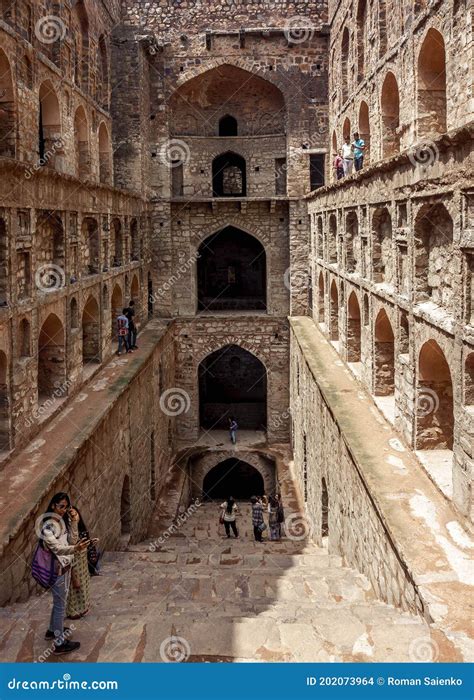 Ahsen Ki Baoli Step Well Is Located In Delhi Editorial Stock Image