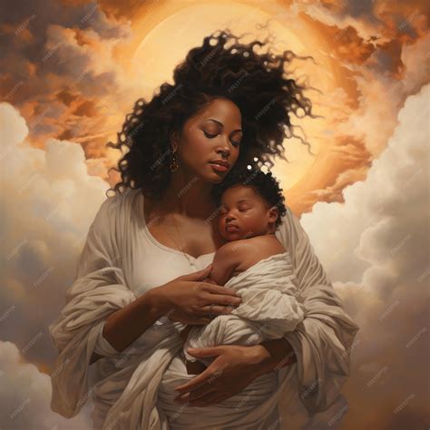 Premium Ai Image Mystical Maternal Love Portraying The Tender Embrace