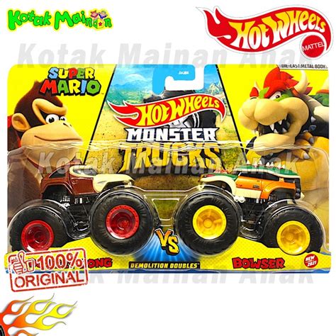Jual Hot Wheels Monster Trucks Mario Donkey Kong Bowser Koleksi Hotwheels Shopee Indonesia
