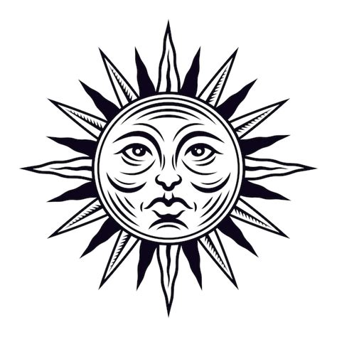 Get Inked With A Mesmerizing Traditional Sun Face Tattoo Click Here