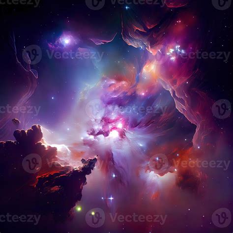 Deep Space Nebula Background Ai Generated 22464789 Stock Photo At