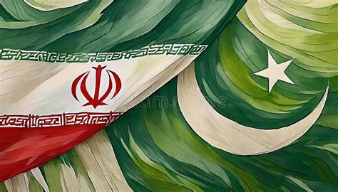 The National Flag of Iran and the National Flag of Pakistan Stock ...