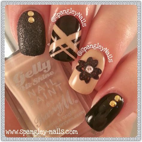 Spangley Nails UK Nail Art Blog Nude And Black Nail Art