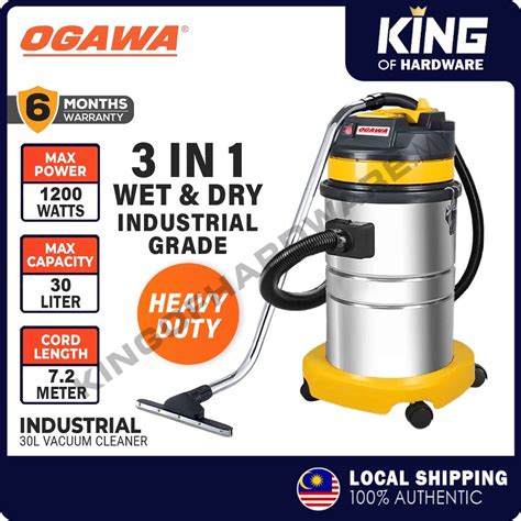 Ogawa 30l Industrial Vacuum Cleaner Bf575 Wet And Dry Stainless Steel