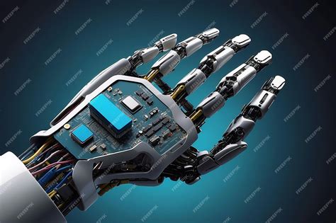 Premium Photo Artificial Intelligence An Andriod Robot Hand Holds An