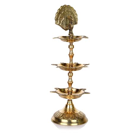 Buy Hashcart Brass Panchmahal Standing Diya Traditional Handmade